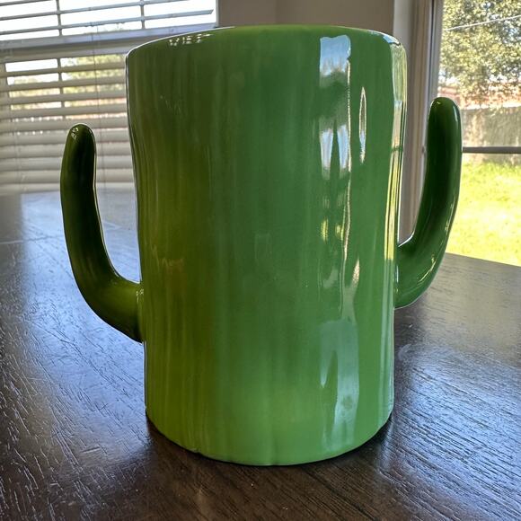 Rae Dunn Cactus “Spiked” Green Mug Artisan Collection by Magenta - Picture 5 of 8